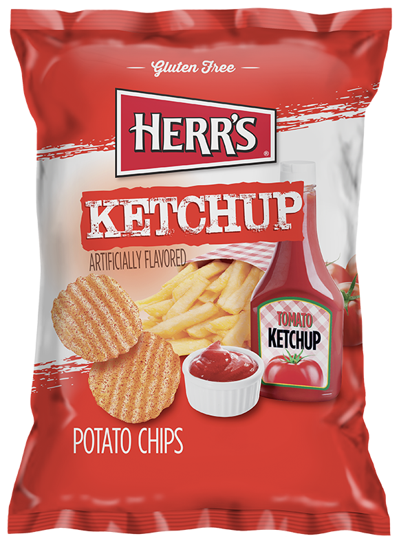 Herrs Ketchup Ripple Potato Chips 1oz