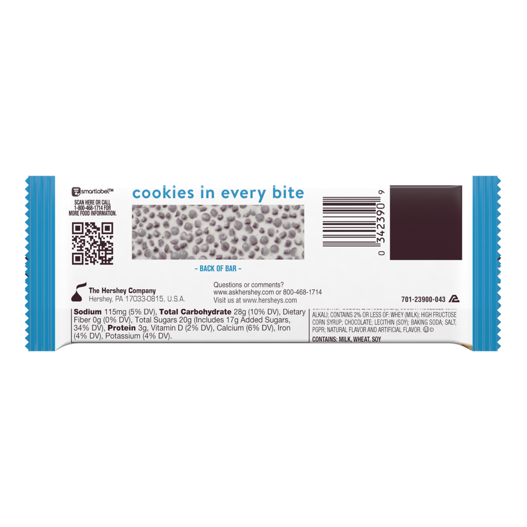 HERSHEY'S COOKIES 'N' CREME Candy Bar 1.55oz