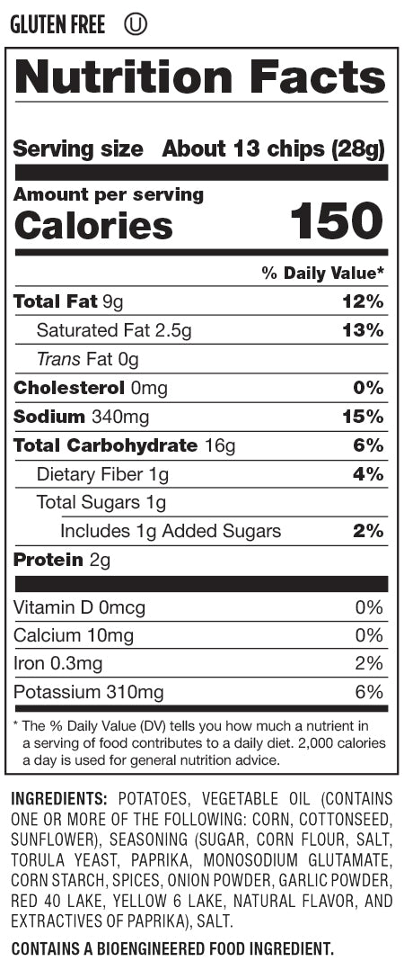 Herrs Red Hot Potato Chips 1oz