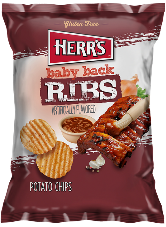 Herr's Baby Back Ribs Potato Chips 1oz